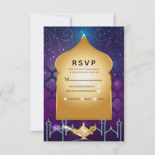 Cartão RSVP Confirmação de Presença para Aniversário das Noite