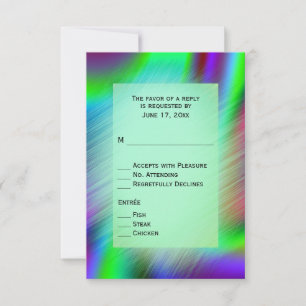 Cartão RSVP Confirmação de presença para Bohemian Rainbow com 