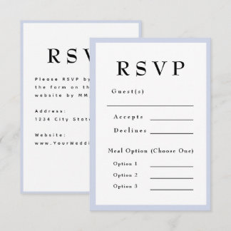 Cartão RSVP Confirmação de Presença para Casamento Atemporal R