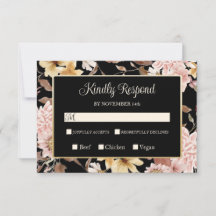 Confirmação de Presença para Casamento Black Boho 