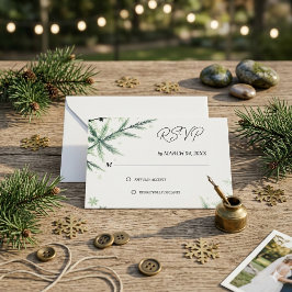 Cartão RSVP Confirmação de Presença para Casamento Clássico El