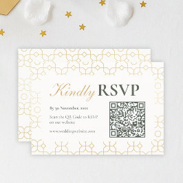 Cartão RSVP Confirmação de Presença para Casamento com Arco Ge