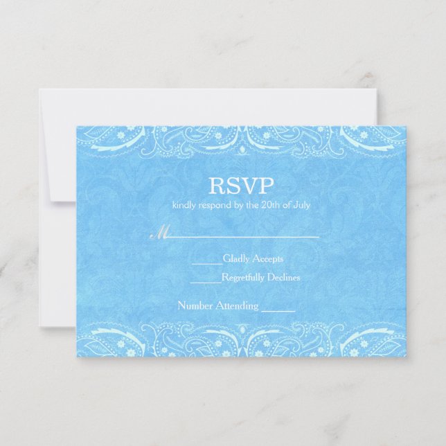 Cartão RSVP Confirmação de Presença para Casamento Country Wes (Frente)