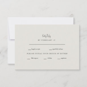 Cartão RSVP Confirmação de Presença para Casamento Creme Fiel