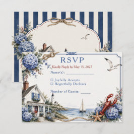 Cartão RSVP Confirmação de Presença para Casamento em Cottage