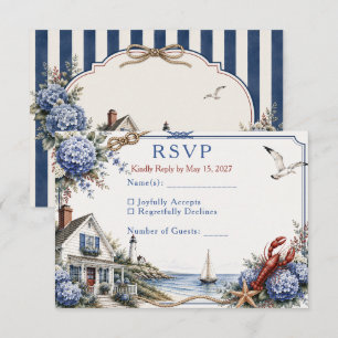 Cartão RSVP Confirmação de Presença para Casamento em Cottage