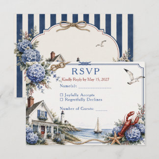 Cartão RSVP Confirmação de Presença para Casamento em Cottage 