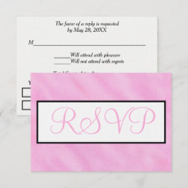 Cartão RSVP Confirmação de Presença para Casamento em Rosa Cla