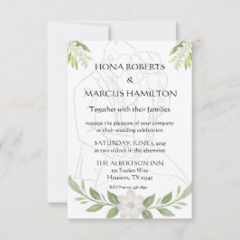 Cartão RSVP Confirmação de Presença para Casamento Floral Rúst