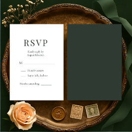 Cartão RSVP Confirmação de Presença para Casamento Floresta Ve