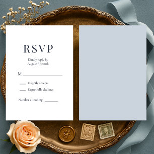 Cartão RSVP Confirmação de Presença para Casamento Minimalista