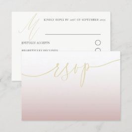Cartão RSVP Confirmação de Presença para Casamento Moderno em