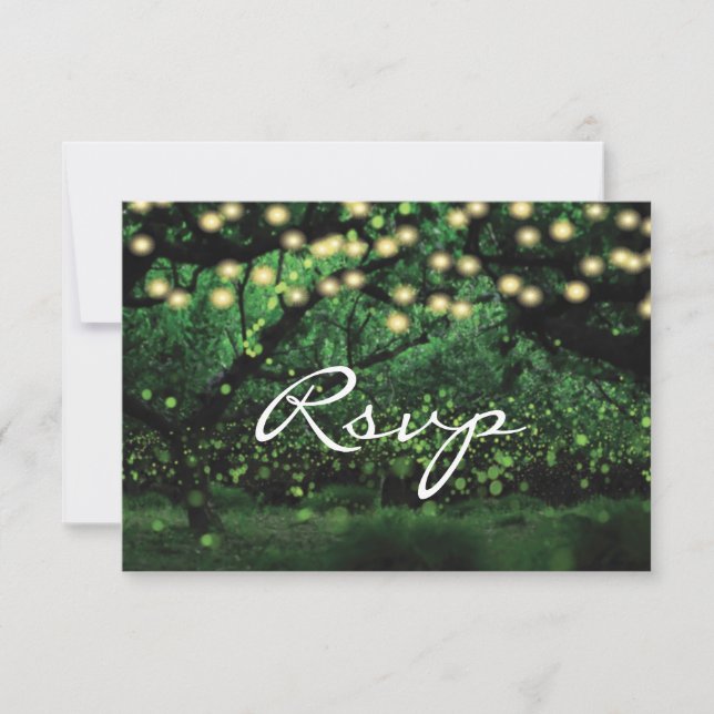 Cartão RSVP Confirmação de Presença para Casamento na Floresta (Frente)