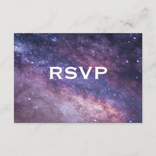 Cartão RSVP Confirmação de Presença para Casamento Nebula Espa
