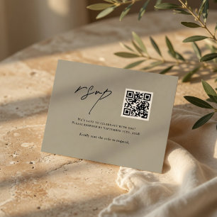 Cartão RSVP Confirmação de Presença para Casamento Neutro e El