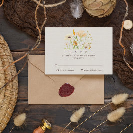Cartão RSVP Confirmação de Presença para Casamento no Jardim B