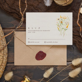 Cartão RSVP Confirmação de Presença para Casamento no Jardim B