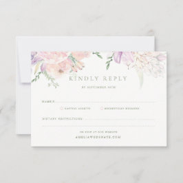 Cartão RSVP Confirmação de Presença para Casamento no Jardim P