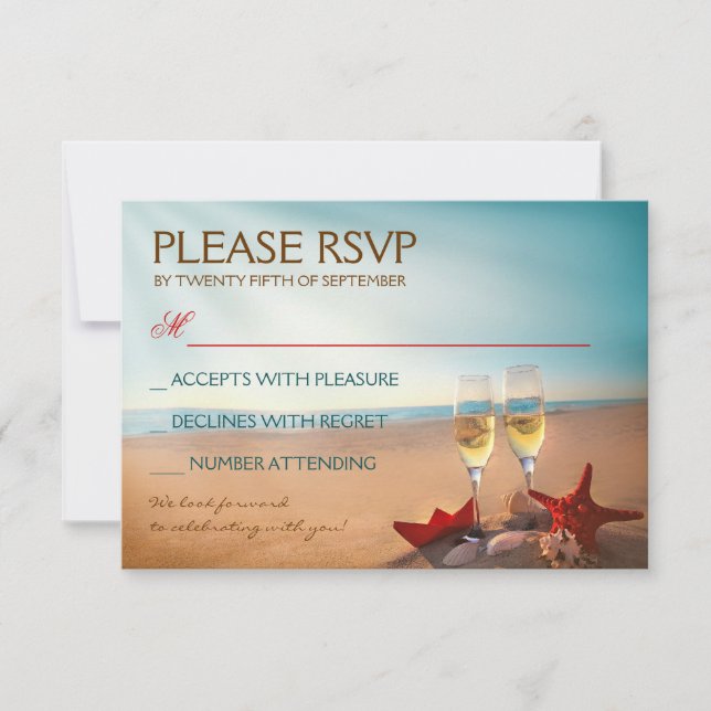 Cartão RSVP Confirmação de Presença para Casamento Romântico n (Frente)