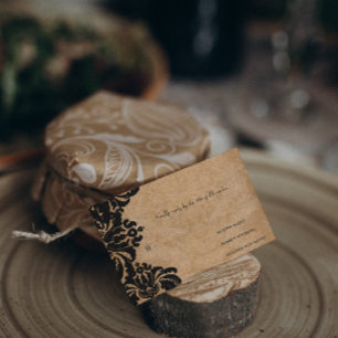 Cartão RSVP Confirmação de Presença para Casamento Royal Black