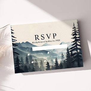 Cartão RSVP Confirmação de Presença para Casamento Rústico com