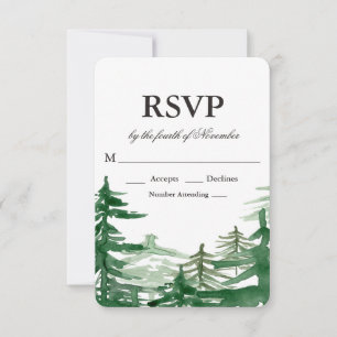 Cartão RSVP Confirmação de Presença para Casamento Rústico de 
