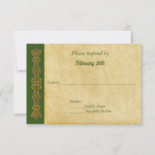 Cartão RSVP Confirmação de Presença para Casamento Temático Ce