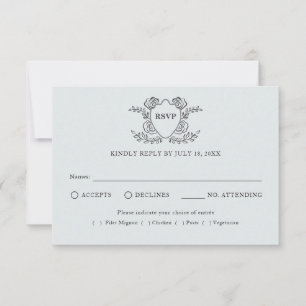 Cartão RSVP Confirmação de Presença para Casamento Tradicional