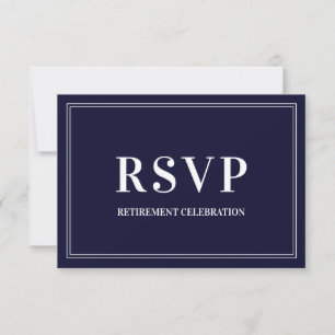Cartão RSVP Confirmação de Presença para Festa de Aposentadori