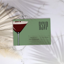 Cartão RSVP Confirmação de Presença para Festa de Coquetel Esp
