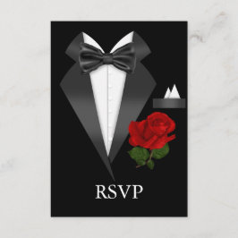 Cartão RSVP Confirmação de Presença para Festa de Gala com Smo