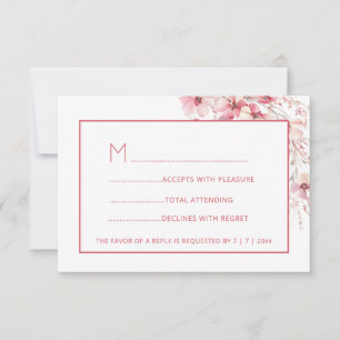 Cartão RSVP Confirmação de Presença para Flores Silvestres Boh