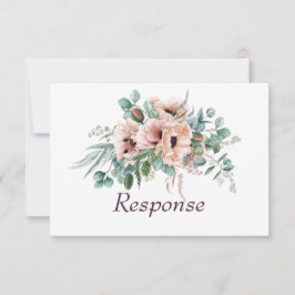 Cartão RSVP Confirmação/Resposta de Casamento Poppy Radiance
