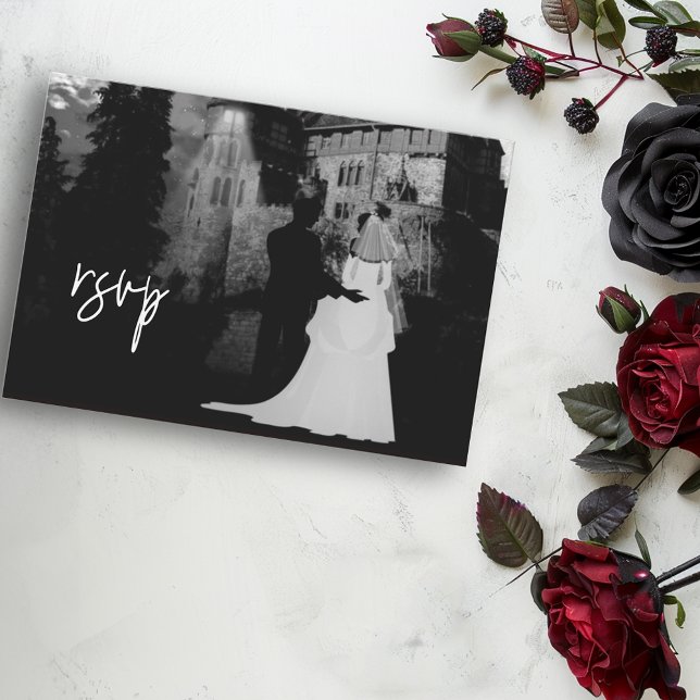 Cartão RSVP Confirme presença no casamento de outubro na Mansã (Criador carregado)