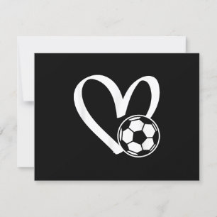 Cartão RSVP Coração da Bola do Futebol