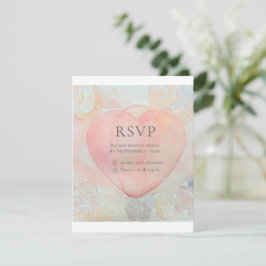 Cartão RSVP Coração de Deusa Pintado à Mão