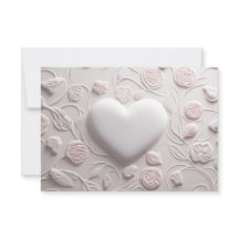 Corações Brancos (Aparência Relevo) Branco