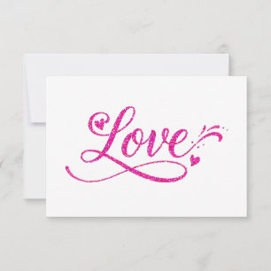 Cartão RSVP Corações de Amor Aniversário de Casamento Esposa M