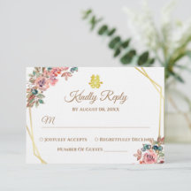 Coroa floral geométrica de ouro branco para casame
