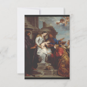 Cartão RSVP coroação do Santo Rosalia por Anthony van Dyck