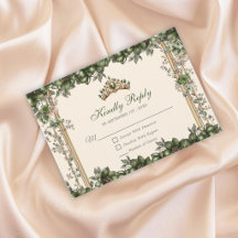 Cream e Verde Tiara Floral Dourada Quinceañera