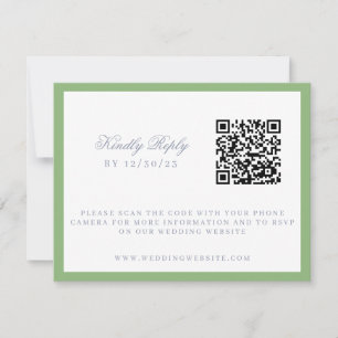 Cartão RSVP Crest de Casamento de Jardim Floral Aquarela