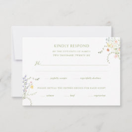 Cartão RSVP Crestas Florais Monograma de Cisnes Casamento