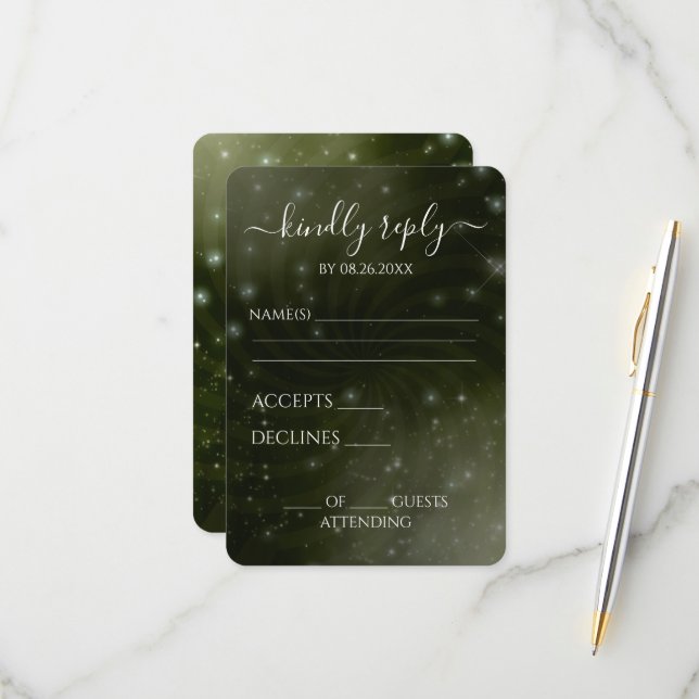 Cartão RSVP Crie o seu próprio - Céu Espiral Espiral (Frente/Verso In Situ)