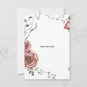 Cartão RSVP Crie o seu próprio floral 