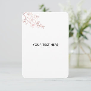 Cartão RSVP Crie seu próprio branco elegante