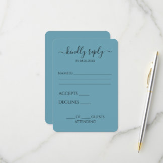 Cartão RSVP Crie Seu Próprio Casamento Simples e Personalizado
