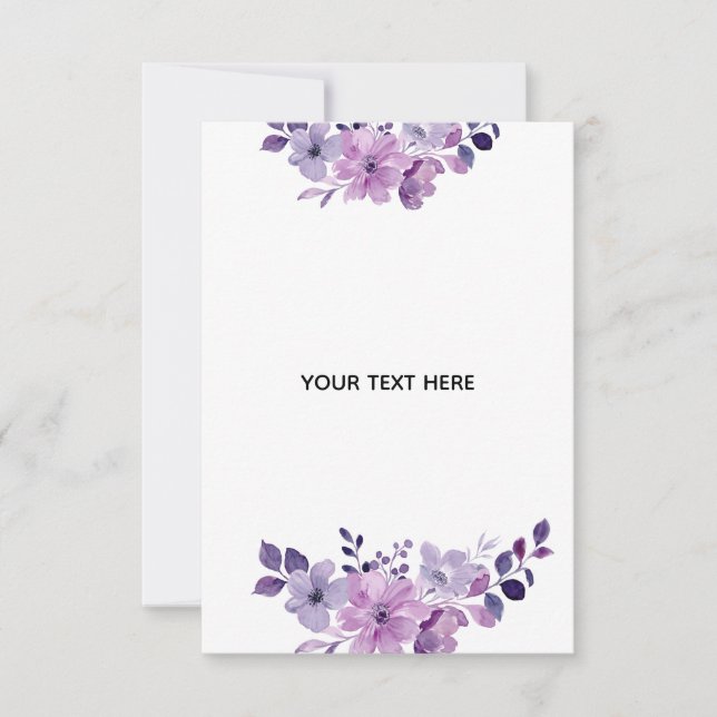 Cartão RSVP Crie Seu Próprio Floral (Frente)