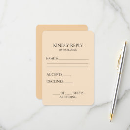 Cartão RSVP Crie seu próprio minimalista personalizado