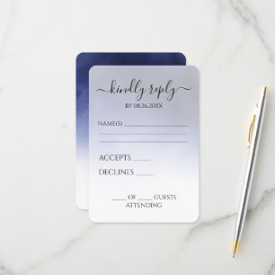 Cartão RSVP Crie sua própria nuvem azul de indigo escura